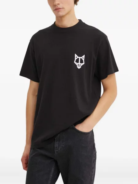 Tricou Naked Wolfe cu imagine negru