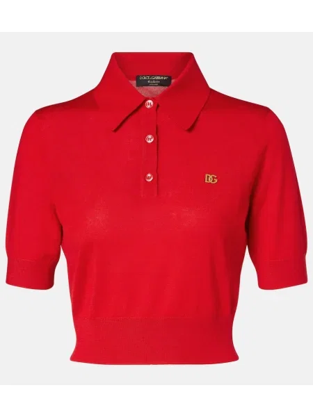 Hedvábné polotričko Dolce&gabbana červené