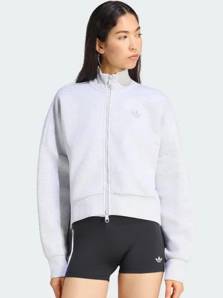 ADIDAS ORIGINALS Tepláková bunda Spacer svetlosivá