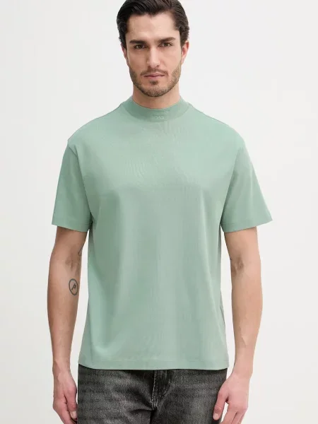 BOSS Green tricou basic bărbătesc din BOSS X PORSCHE verde