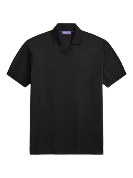 Tricou Ralph Lauren Purple Label cu decolteu în V negru