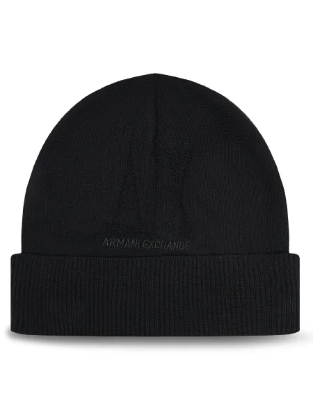 Armani Exchange căciulă de damă din lână negru