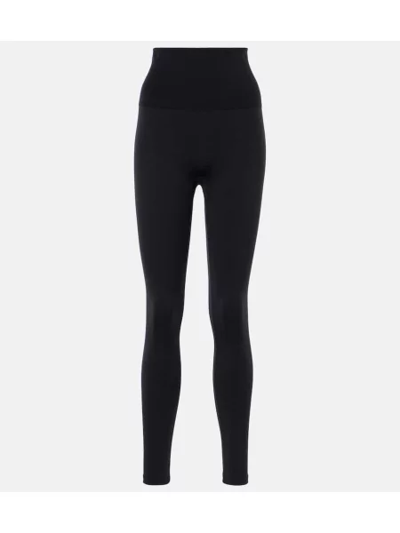 Leggings Wolford cu talie înaltă din jerseu negru
