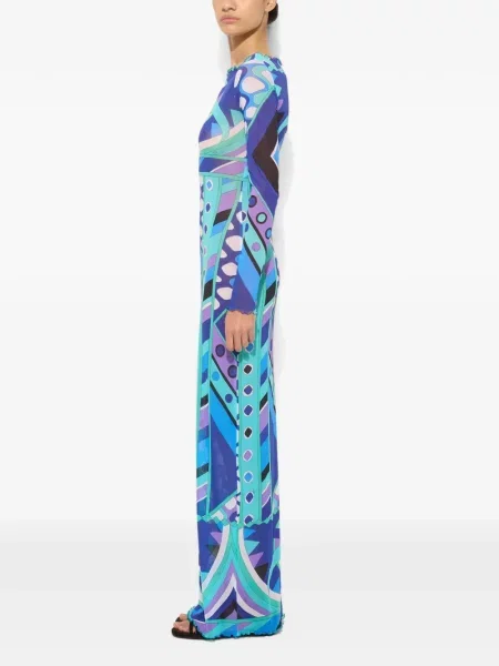Rochie Pucci cu imagine din tul albastru
