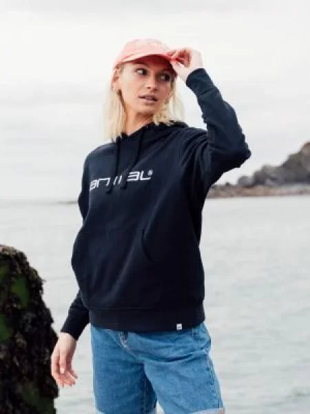 Maya organiczna bluza z kapturem Black