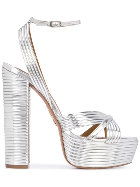 Sandale Aquazzura argintiu