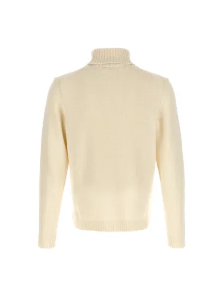 Sweter z golfem Zanone wełniany biały