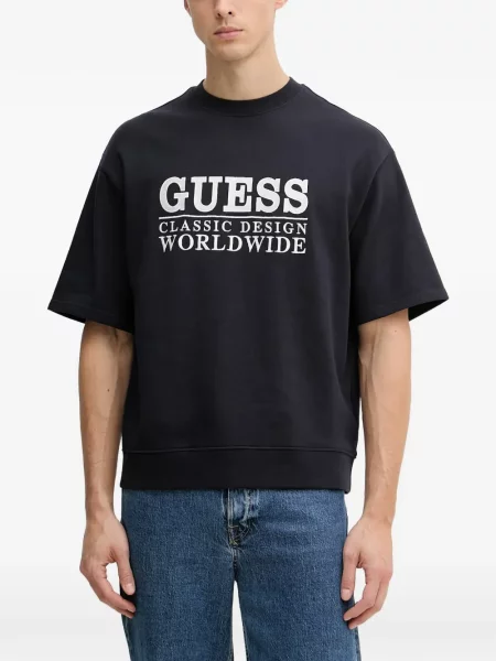 Tricou Guess cu autograf negru