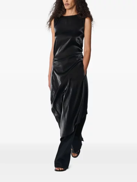 Rochie maxi Studio Nicholson asimetrică negru