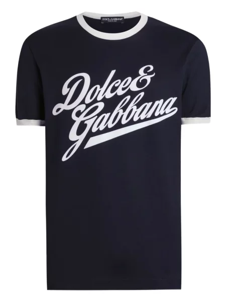 Tricou Dolce & Gabbana cu imagine cu decolteu rotund negru