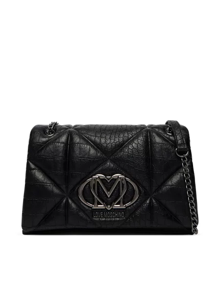Geanta crossbody Love Moschino din piele negru