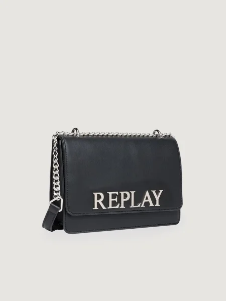 Crossbody torbica Replay črna