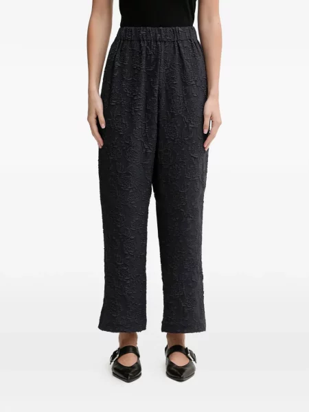 Pantaloni Stine Goya cu model floral albastru