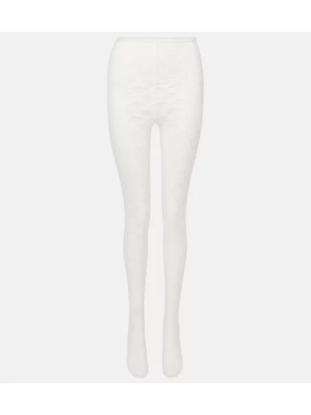 Dresuri Self-portrait cu model floral din dantelă alb