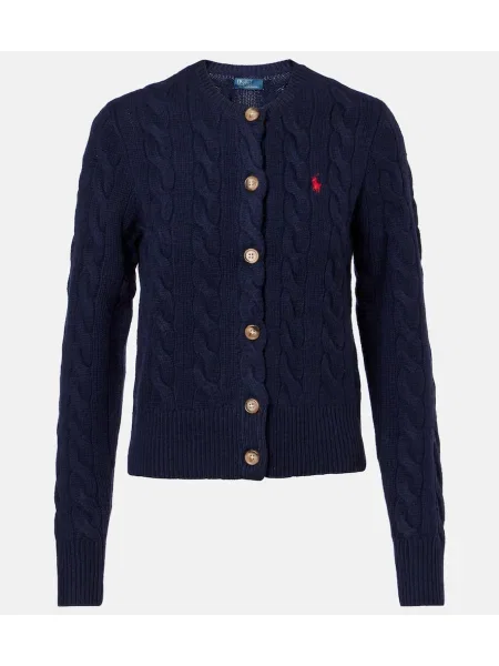 Cardigan Polo Ralph Lauren de lână albastru