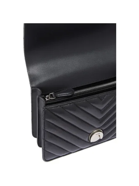 Pinko De piele geantă poștaș LOVE ONE MINI DC negru