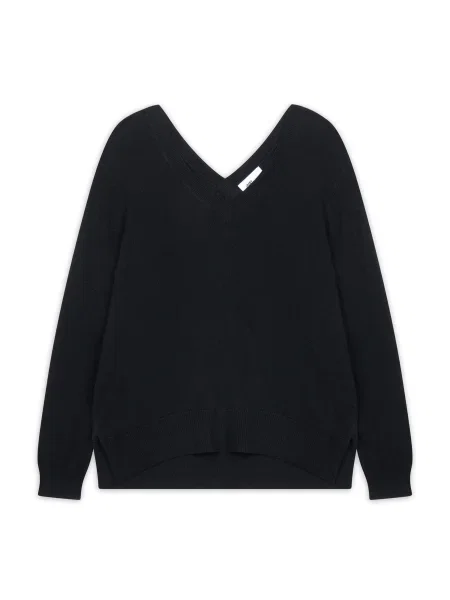 JUST CASHMERE Pulover Opal' črna