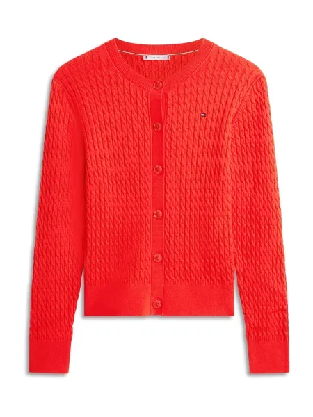 TOMMY HILFIGER Geacă tricotată orange roșu