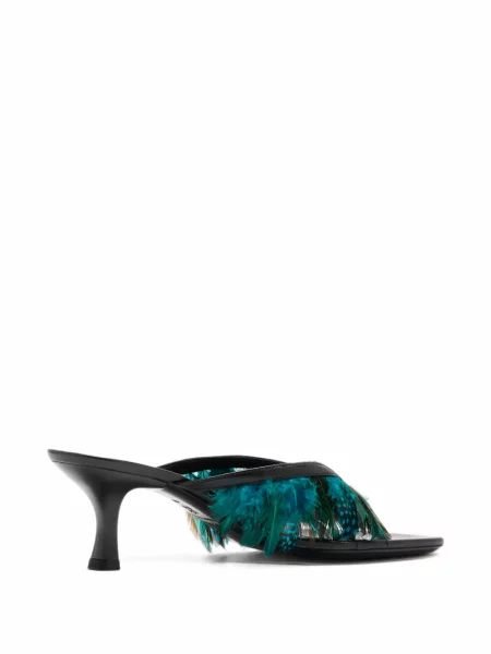 Sandale Staud cu pene negru
