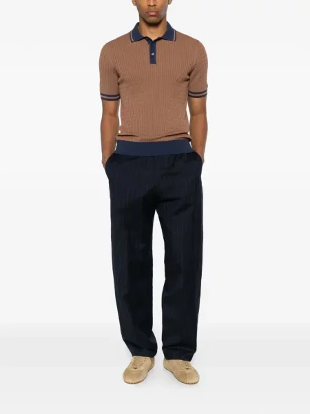 Tricou polo Gran Sasso tricotate maro