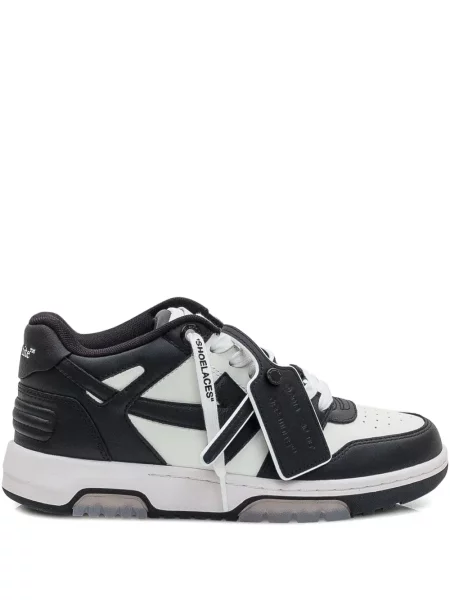 Sneakerși Off-white din piele business alb