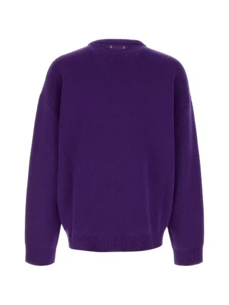 Pulover Balenciaga cu decolteu rotund violet