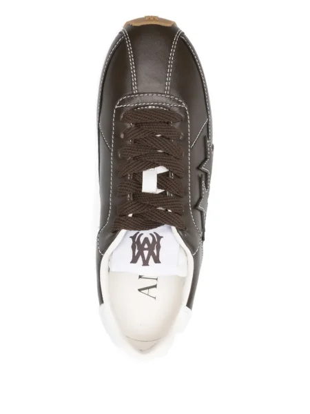 Sneakerși Amiri din piele fără toc maro