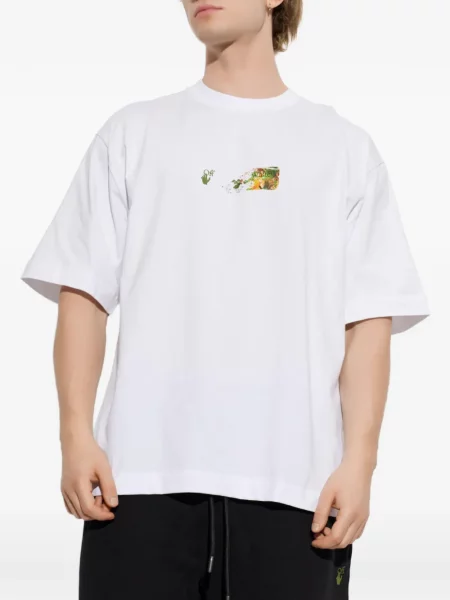 Tricou Off-white cu imagine alb