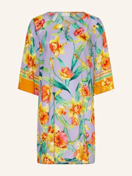 Charmline Tunika Botanic Radiance Z Rękawem lila żółta