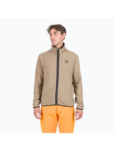 Мъжки суитшърт Rossignol Strawpile Fleece Fz dune бежово