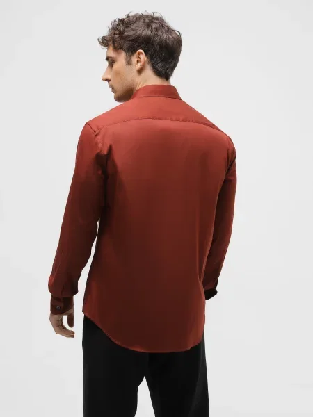 Рубашка Emporio Armani коричневая