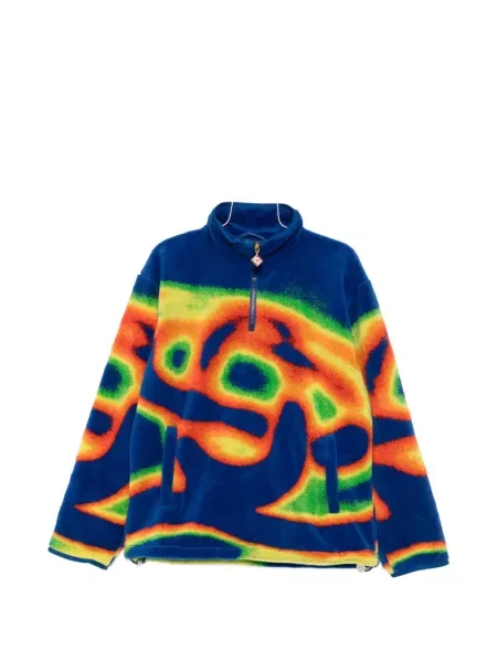 Hanorac din fleece Casablanca din fleece cu imprimeu abstract albastru