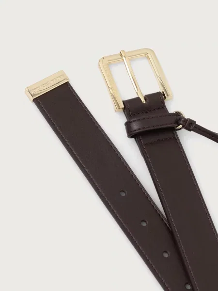 Armani Exchange колан дамски от имитация на кожа кафяво
