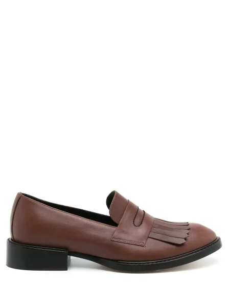Oxford Sarah Chofakian slip-on din țesătură twill maro