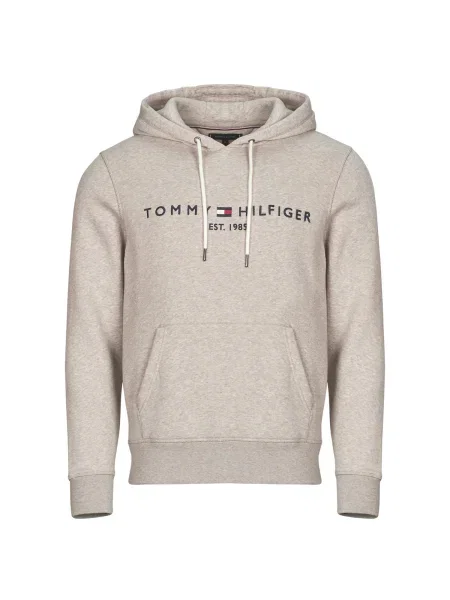 TOMMY HILFIGER Mikina námornícka modrá / kapučíno / červená béžová