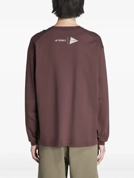 Pulover Adidas cu imagine lung alb