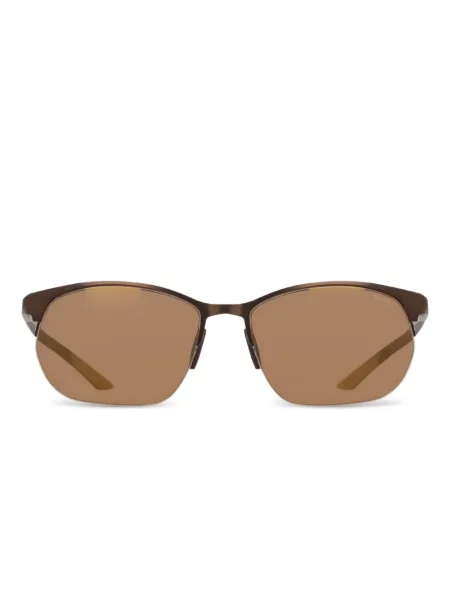 Ochelari de soare Nike cu chihlimbar cu imprimeu geometric albastru