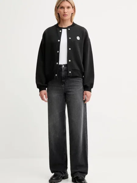 Kenzo kurtka bomber przejściowa oversize czarny