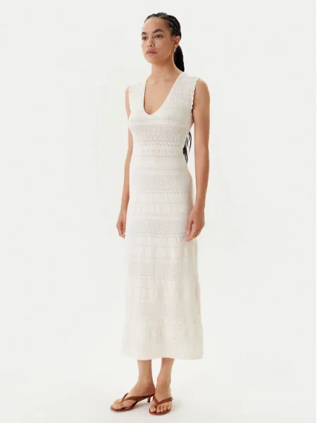 Рокля Morgan дълга с кройка по тялото RMALISA бежово