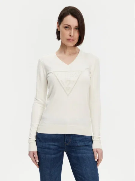 Пуловер Guess бяло