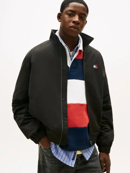 Tommy Jeans Geacă bomber ESSENTIAL | negru
