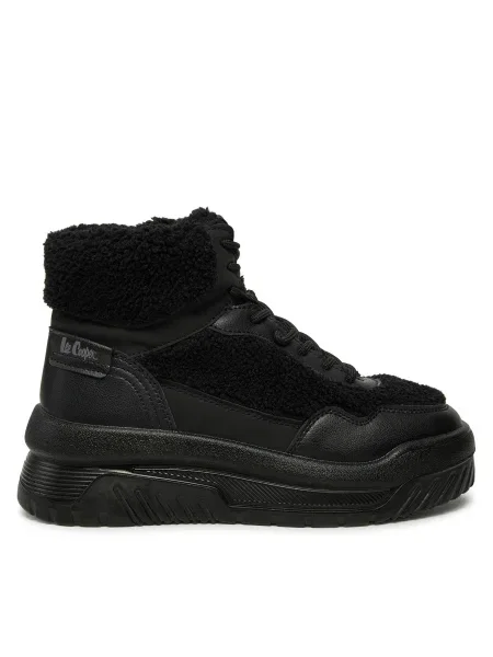 Sneakerși Lee Cooper cu platformă negru