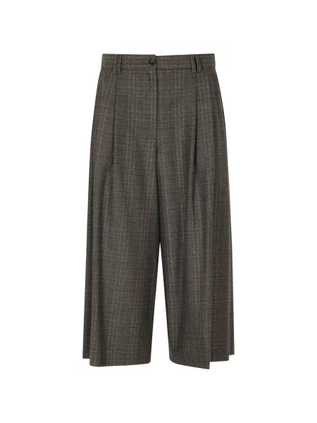 Pantaloni scurți Seventy în carouri maro