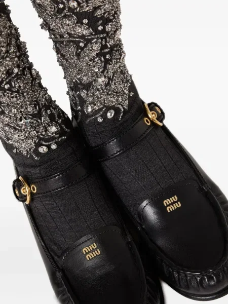 Pantofi loafer Miu Miu negru