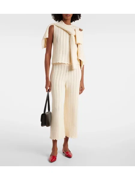 Pantaloni Altuzarra tricotate bej