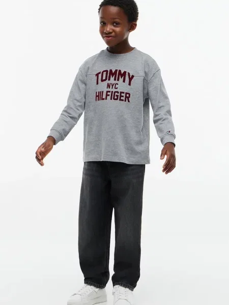 Тениска с дълъг ръкав Tommy Hilfiger сиво