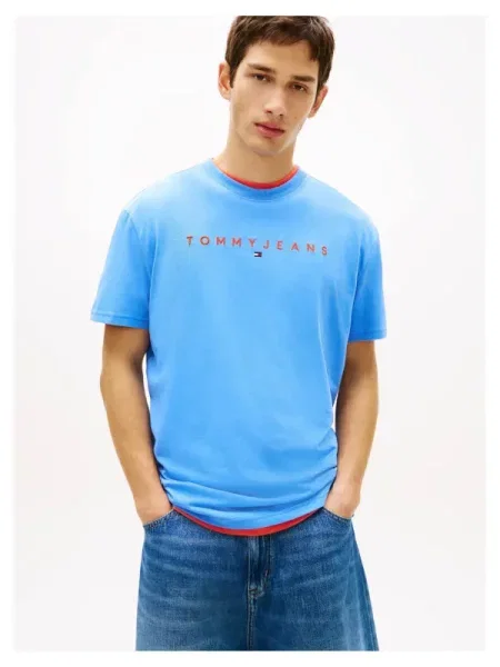 Tricou Tommy Hilfiger Jeans albastru