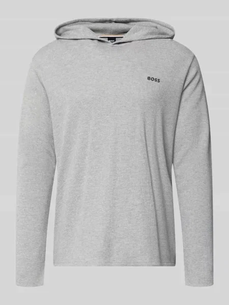 Bluza z kapturem o kroju regular fit z mieszanki bawełny Boss