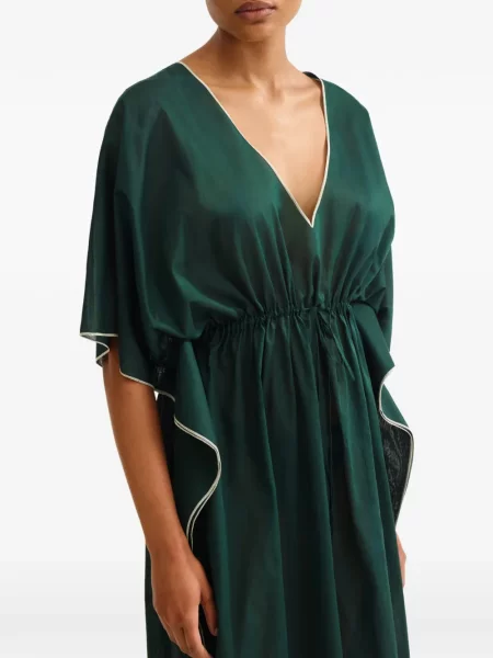 Rochie Eres cu decolteu în V de costum verde