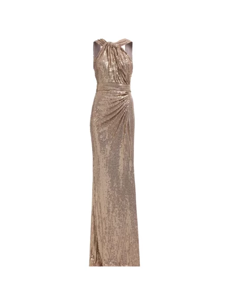 Rochie maxi Elie Saab cu paiete drapată